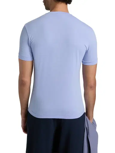 Giorgio Armani Men's Stretch Jersey Crewneck T-Shirt - Solid Light - Size 46 | Thumbnail 5
