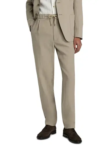 Giorgio Armani Men's Linen Drawstring Pants | Thumbnail 3 Giorgio Armani Men's Linen Drawstring Pants | Thumbnail 3