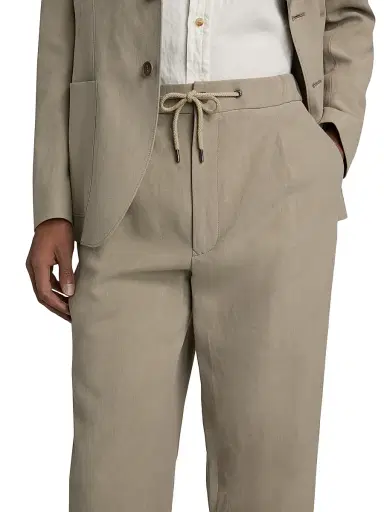 Giorgio Armani Men's Linen Drawstring Pants | Thumbnail 6 Giorgio Armani Men's Linen Drawstring Pants | Thumbnail 6