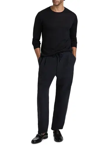 Giorgio Armani Men's Silk-Cotton Knit Crewneck Sweater - Blue - Size 48 | Thumbnail 2
