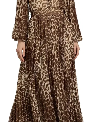 Zimmermann Women's Leopard Sunray Pleated Maxi Skirt | Thumbnail 6 Zimmermann Women's Leopard Sunray Pleated Maxi Skirt | Thumbnail 6