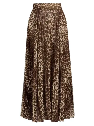 Zimmermann Women's Leopard Sunray Pleated Maxi Skirt | Thumbnail 1 Zimmermann Women's Leopard Sunray Pleated Maxi Skirt | Thumbnail 1