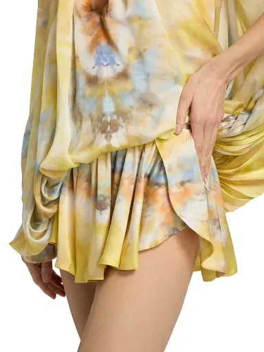 Zimmermann Women's Alchemy Tuck Silk Micro Shorts | Thumbnail 6