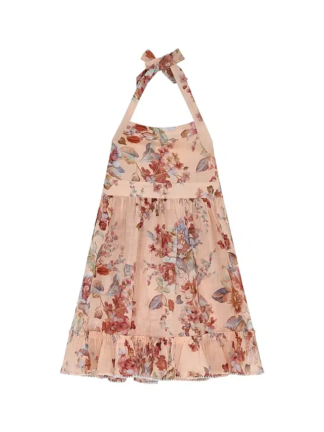 Zimmermann Little Girl's & Girl's Awaken Halterneck Dress - Guava Floral
