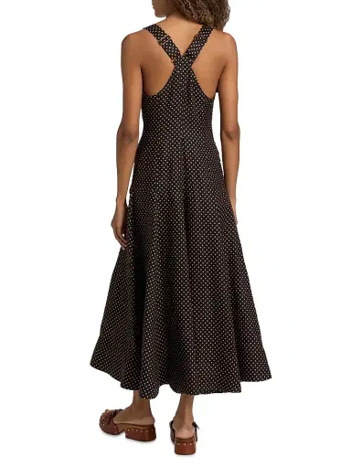 Zimmermann Women's Luna Polka Dot Cargo-Style Picnic Midi-Dress - Black Dot | Thumbnail 5 Zimmermann Women's Luna Polka Dot Cargo-Style Picnic Midi-Dress - Black Dot | Thumbnail 5