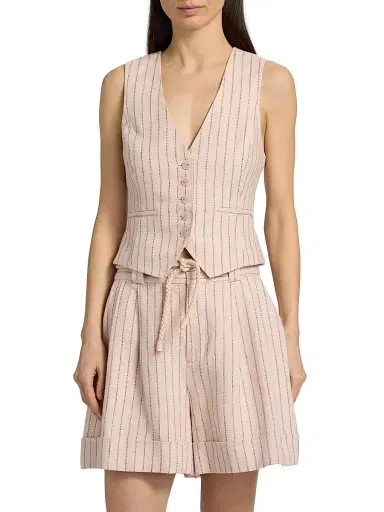 Zimmermann Women's Alchemy Pinstripe Linen Waistcoat | Thumbnail 3 Zimmermann Women's Alchemy Pinstripe Linen Waistcoat | Thumbnail 3
