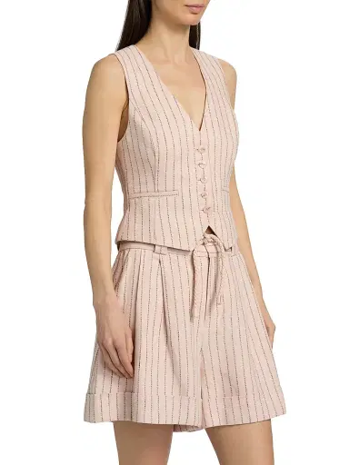 Zimmermann Women's Alchemy Pinstripe Linen Waistcoat | Thumbnail 4 Zimmermann Women's Alchemy Pinstripe Linen Waistcoat | Thumbnail 4