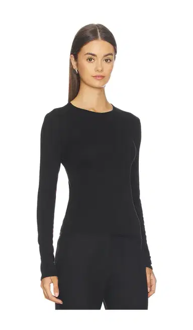 ENZA COSTA Fine Supima Cotton Long Sleeve Crew | Thumbnail 2 ENZA COSTA Fine Supima Cotton Long Sleeve Crew | Thumbnail 2