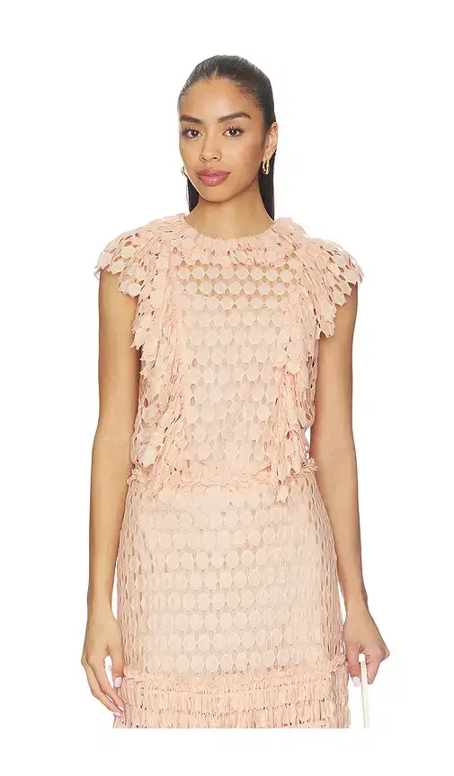 Daevy Lace Short Sleeve Top