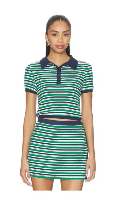 SIMKHAI Marnie Knit Polo | Thumbnail 1 SIMKHAI Marnie Knit Polo | Thumbnail 1