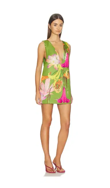 Muma World Floral Canopy V Neck Electra Dress | Thumbnail 2 Muma World Floral Canopy V Neck Electra Dress | Thumbnail 2