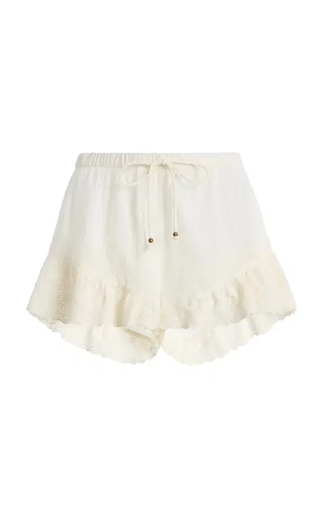 Serenia Lace-Trimmed Cotton Shorts