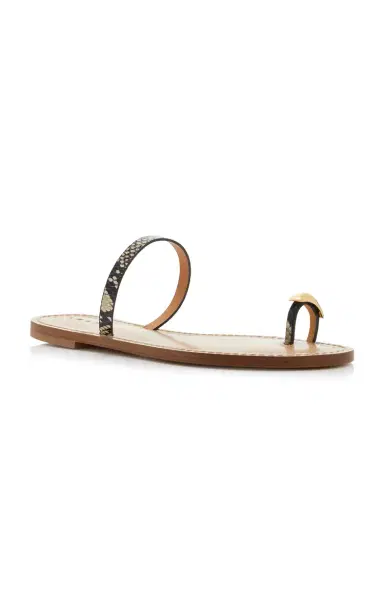 AMANU The Kibera Python-Effect Leather Sandals | Thumbnail 4