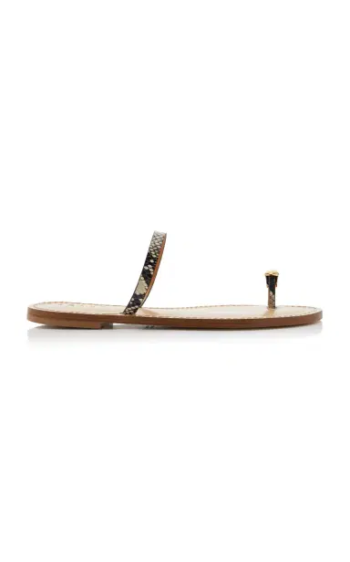 AMANU The Kibera Python-Effect Leather Sandals | Thumbnail 6