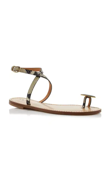 AMANU The Kigali Python-Effect Leather Sandals | Thumbnail 4 AMANU The Kigali Python-Effect Leather Sandals | Thumbnail 4