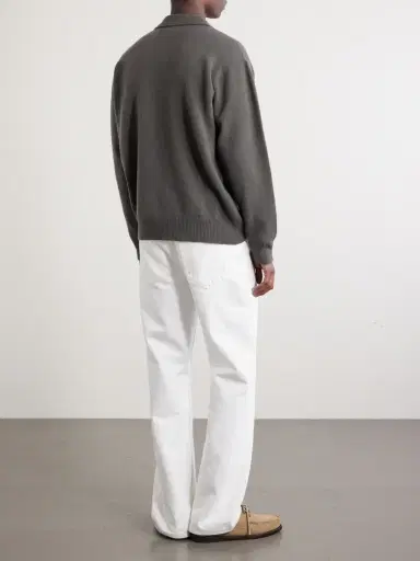 Margaret Howell Merino Wool and Cashmere-Blend Polo Sweater - Men | Thumbnail 4