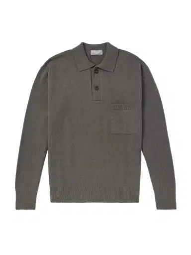 Margaret Howell Merino Wool and Cashmere-Blend Polo Sweater - Men | Thumbnail 1