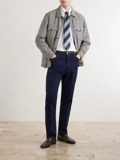 dunhill Tapered Cotton-Blend Twill Trousers - Men | Thumbnail 2 dunhill Tapered Cotton-Blend Twill Trousers - Men | Thumbnail 2