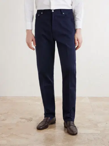 dunhill Tapered Cotton-Blend Twill Trousers - Men | Thumbnail 3 dunhill Tapered Cotton-Blend Twill Trousers - Men | Thumbnail 3