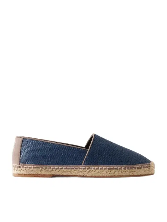 Brunello Cucinelli Suede-Trimmed Raffia Espadrilles - Men