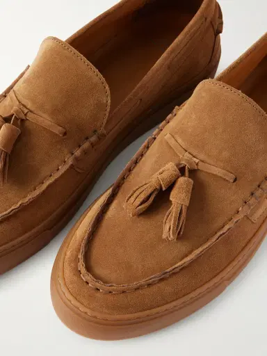 MR P. Tasselled Suede Boat Shoes - Men | Thumbnail 5