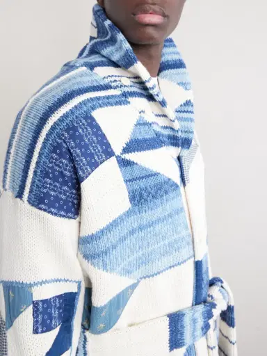 Polo Ralph Lauren Shawl-Collar Patchwork Cotton and Linen-Blend Cardigan - Men | Thumbnail 5 Polo Ralph Lauren Shawl-Collar Patchwork Cotton and Linen-Blend Cardigan - Men | Thumbnail 5