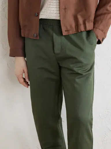 Sunspel Tapered Cotton and Linen-Blend Trousers - Men | Thumbnail 5 Sunspel Tapered Cotton and Linen-Blend Trousers - Men | Thumbnail 5