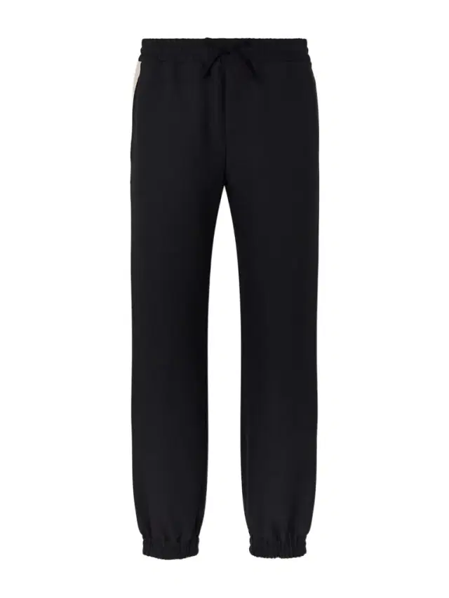 Tapered Logo-Appliqued Striped Drill Sweatpants - Men Tapered Logo-Appliqued Striped Drill Sweatpants - Men