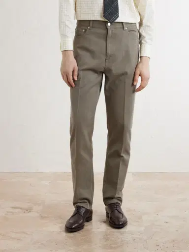 dunhill Tapered Cotton-Blend Twill Trousers - Men | Thumbnail 3