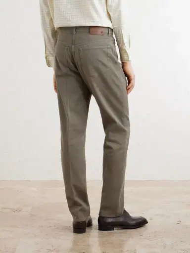 dunhill Tapered Cotton-Blend Twill Trousers - Men | Thumbnail 4