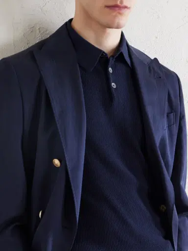 FEDELI Rafael Ribbed Cotton Polo Shirt - Men | Thumbnail 5 FEDELI Rafael Ribbed Cotton Polo Shirt - Men | Thumbnail 5