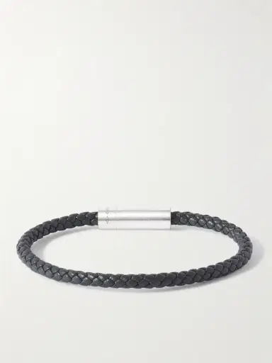 LE GRAMME 7g Sterling Silver and Leather Cable Bracelet - Men | Thumbnail 3
