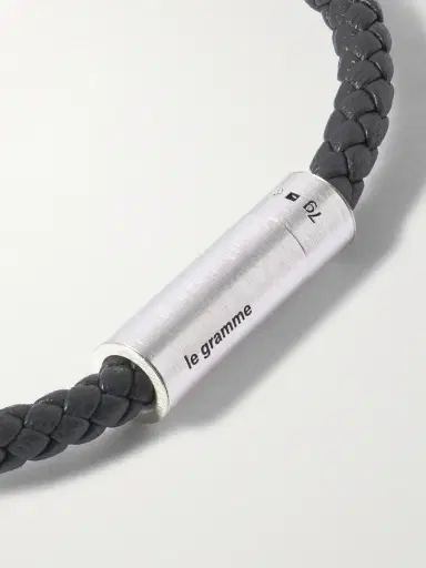 LE GRAMME 7g Sterling Silver and Leather Cable Bracelet - Men | Thumbnail 4