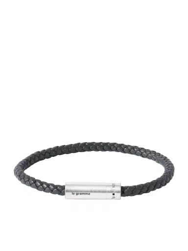 LE GRAMME 7g Sterling Silver and Leather Cable Bracelet - Men | Thumbnail 1