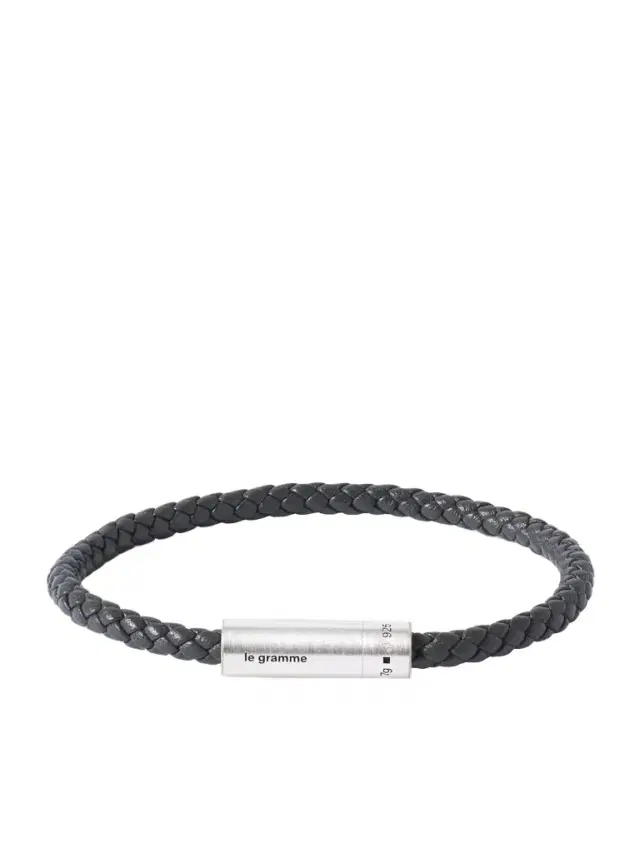 LE GRAMME 7g Sterling Silver and Leather Cable Bracelet - Men