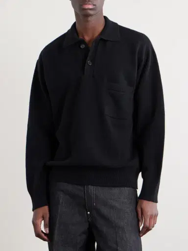 Margaret Howell Merino Wool and Cashmere-Blend Polo Shirt - Men | Thumbnail 3