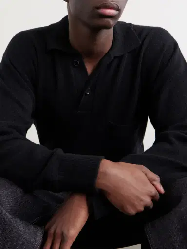 Margaret Howell Merino Wool and Cashmere-Blend Polo Shirt - Men | Thumbnail 5