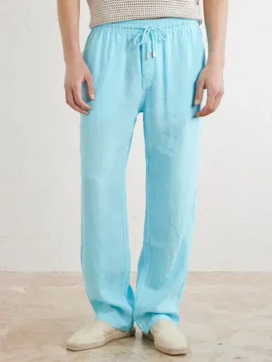 Vilebrequin Pacha Straight-Leg Linen Drawstring Trousers - Men | Thumbnail 3 Vilebrequin Pacha Straight-Leg Linen Drawstring Trousers - Men | Thumbnail 3