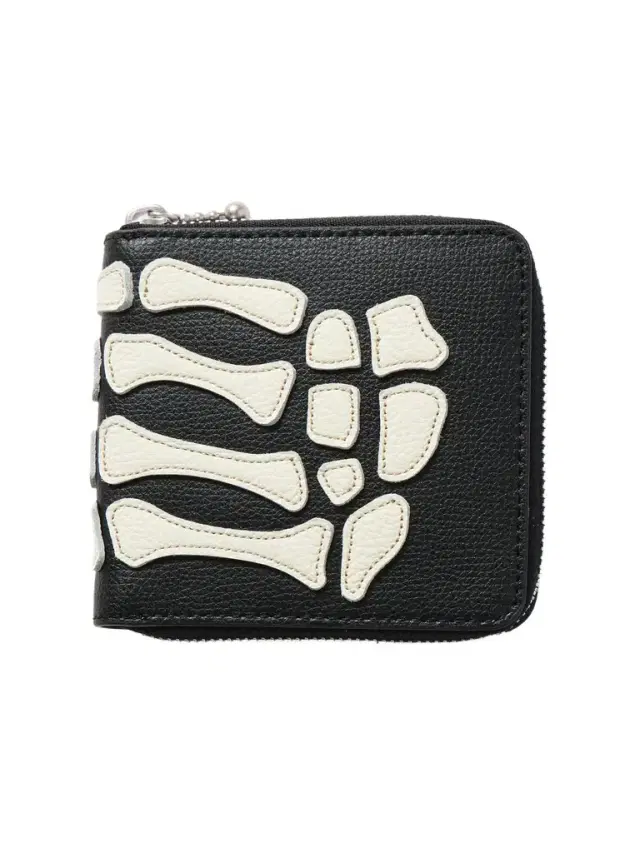 KAPITAL Thumbs-Up Mini Appliquéd Leather Zip-Around Wallet - Men