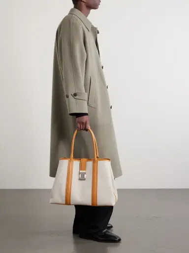 Christian Louboutin Nox Leather-Trimmed Linen Tote Bag - Men | Thumbnail 2 Christian Louboutin Nox Leather-Trimmed Linen Tote Bag - Men | Thumbnail 2