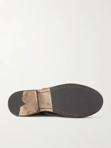 Visvim Virgil Distressed Leather Lace-Up Boots - Men | Thumbnail 3