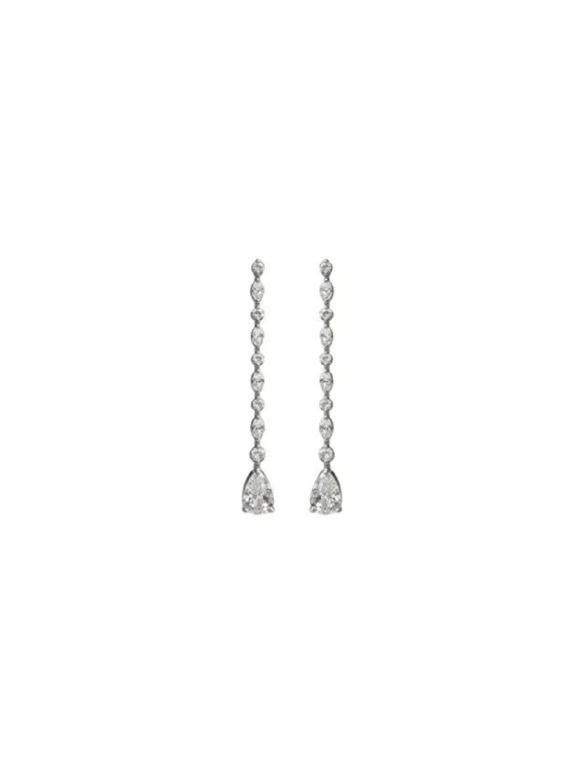 Wish Fine Jewelry 1.04ct Diamond 18K Gold Dangle Drop Earrings