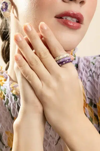 ANDREOLI Diamond White Band Ring | Thumbnail 4 ANDREOLI Diamond White Band Ring | Thumbnail 4