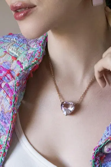 IRENE NEUWIRTH JEWELRY Rose Of France Heart Love Neecklace | Thumbnail 3