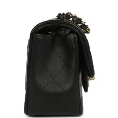 Chanel Chanel Mini Classic Rectangular Flap Bag Black Lambskin Light Gold Hardware | Thumbnail 3 Chanel Chanel Mini Classic Rectangular Flap Bag Black Lambskin Light Gold Hardware | Thumbnail 3