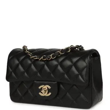 Chanel Chanel Mini Classic Rectangular Flap Bag Black Lambskin Light Gold Hardware | Thumbnail 5 Chanel Chanel Mini Classic Rectangular Flap Bag Black Lambskin Light Gold Hardware | Thumbnail 5