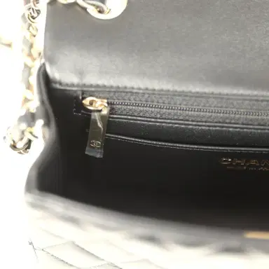 Chanel Chanel Mini Classic Rectangular Flap Bag Black Lambskin Light Gold Hardware | Thumbnail 10 Chanel Chanel Mini Classic Rectangular Flap Bag Black Lambskin Light Gold Hardware | Thumbnail 10