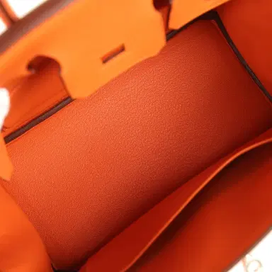 HERMÈS Hermes Birkin 25 Orange Togo Palladium Hardware | Thumbnail 8 HERMÈS Hermes Birkin 25 Orange Togo Palladium Hardware | Thumbnail 8