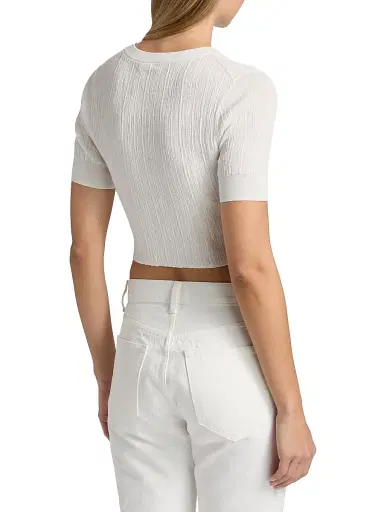 A.L.C. Women's Lottie Short-Sleeve Crop Cardigan | Thumbnail 5