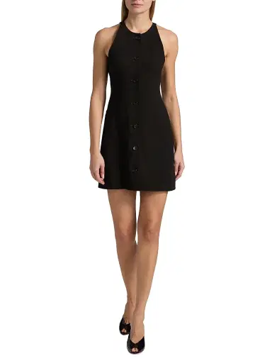A.L.C. Women's Suri Linen-Blend Minidress - Black - Size 6 | Thumbnail 2
